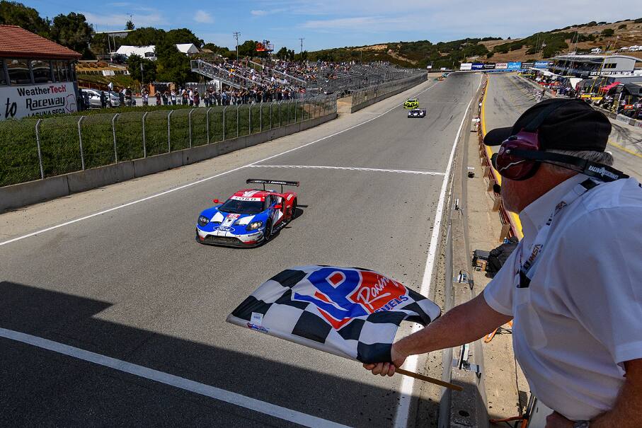 Joey Hand and Dirk Muller took the Ford Chip Ganassi Racing No. 66 Ford GT to a dominant victory. Joey Hand and Dirk Muller took the Ford Chip Ganassi Racing No. 66 Ford GT to a dominant victory.